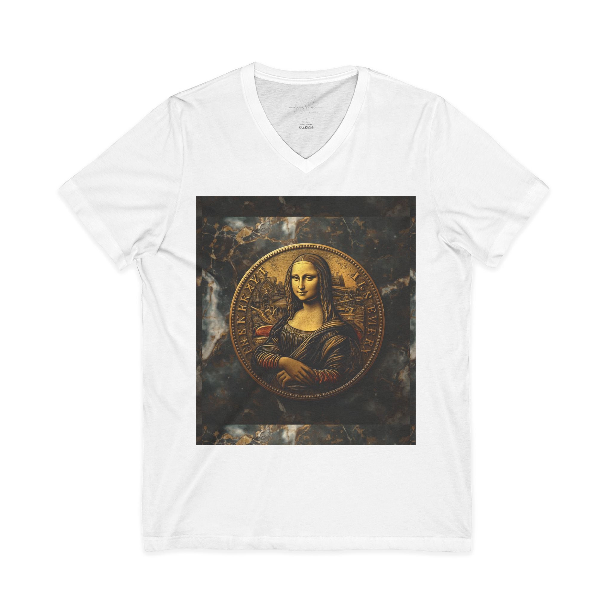 Mona Lisa Coin V-Neck T — VMuViZVintage
