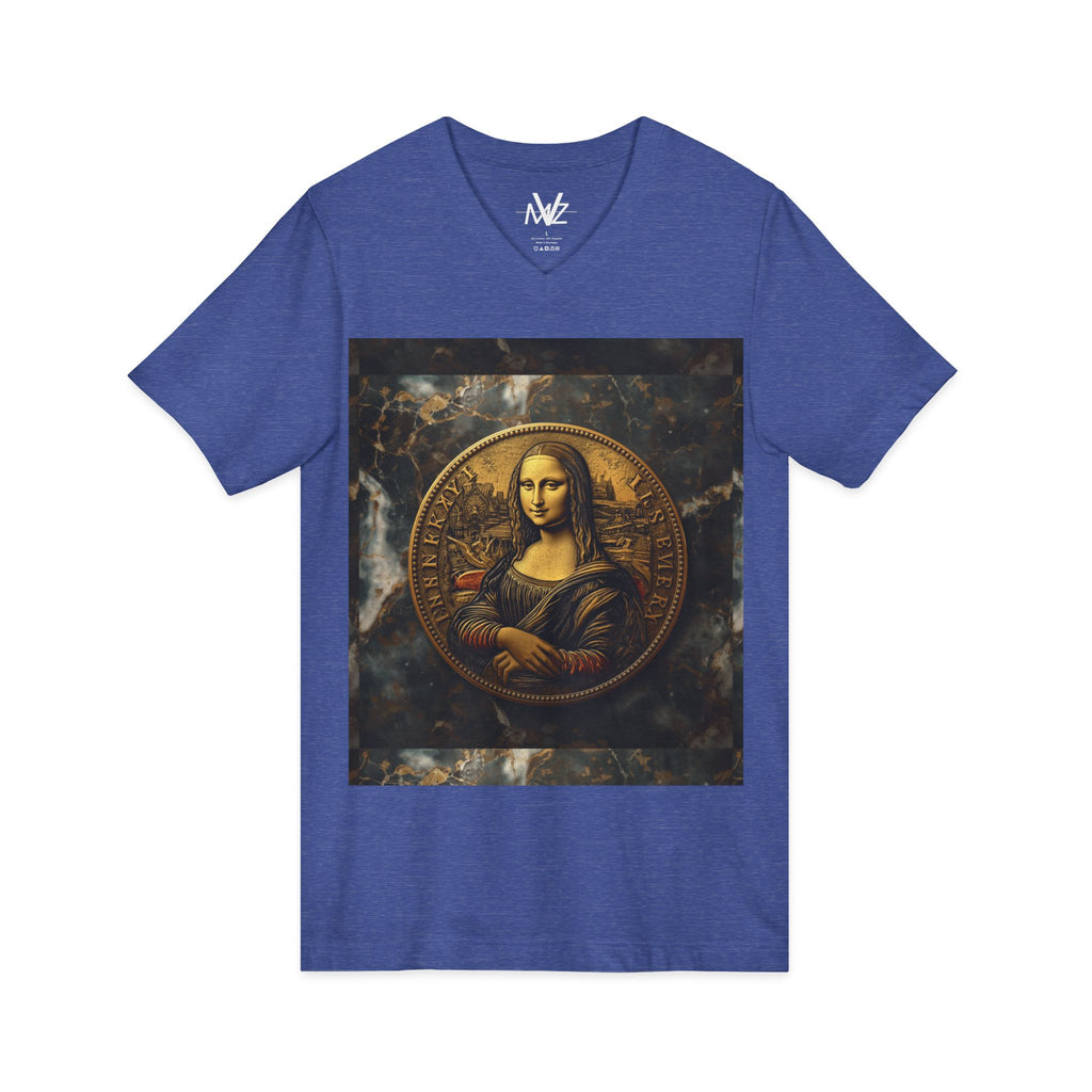 Mona Lisa Coin V-Neck T — VMuViZVintage