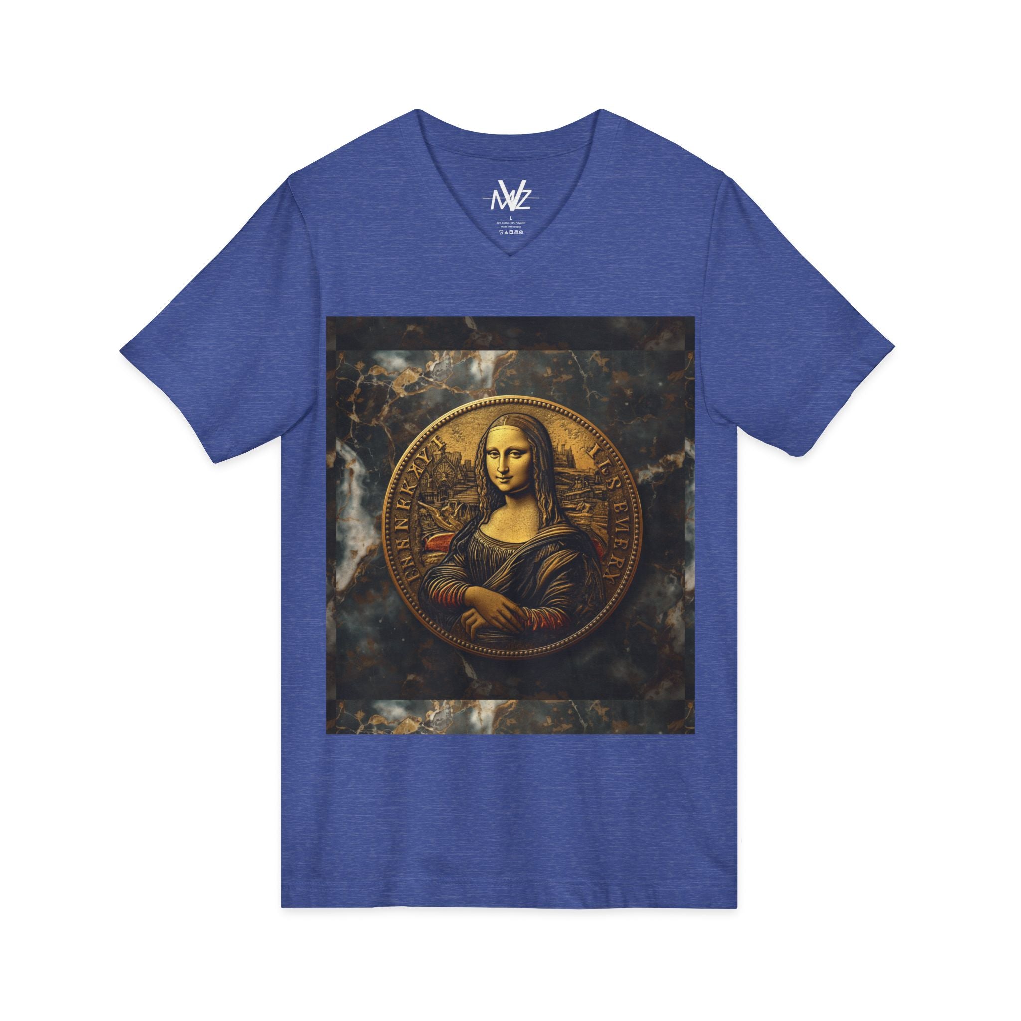 Mona Lisa Coin V-Neck T — VMuViZVintage