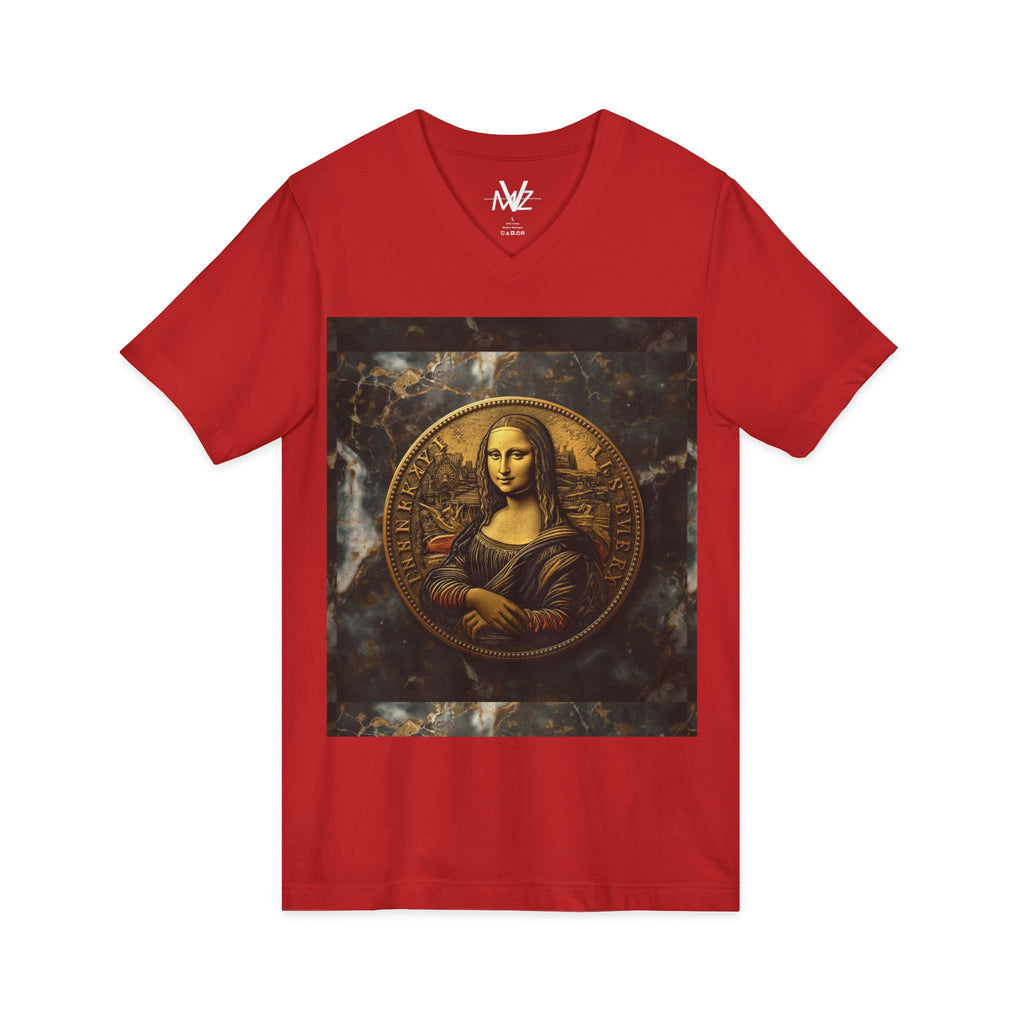 Mona Lisa Coin V-Neck T — VMuViZVintage