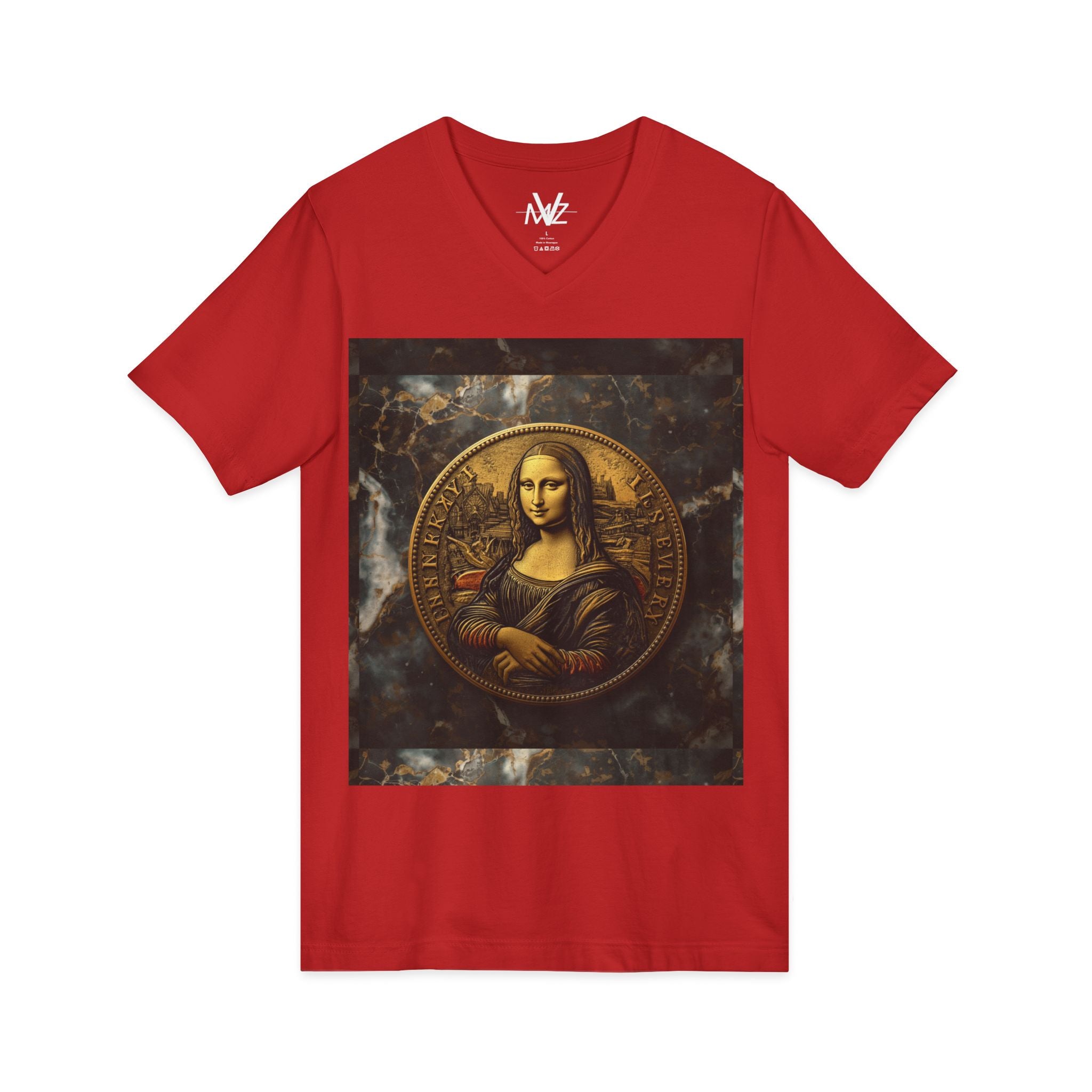 Mona Lisa Coin V-Neck T — VMuViZVintage