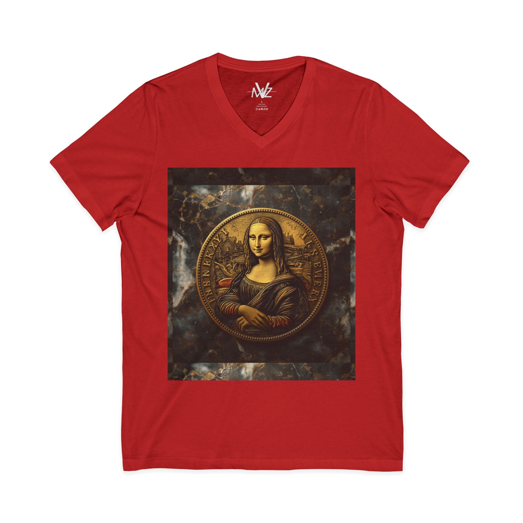 Mona Lisa Coin V-Neck T — VMuViZVintage
