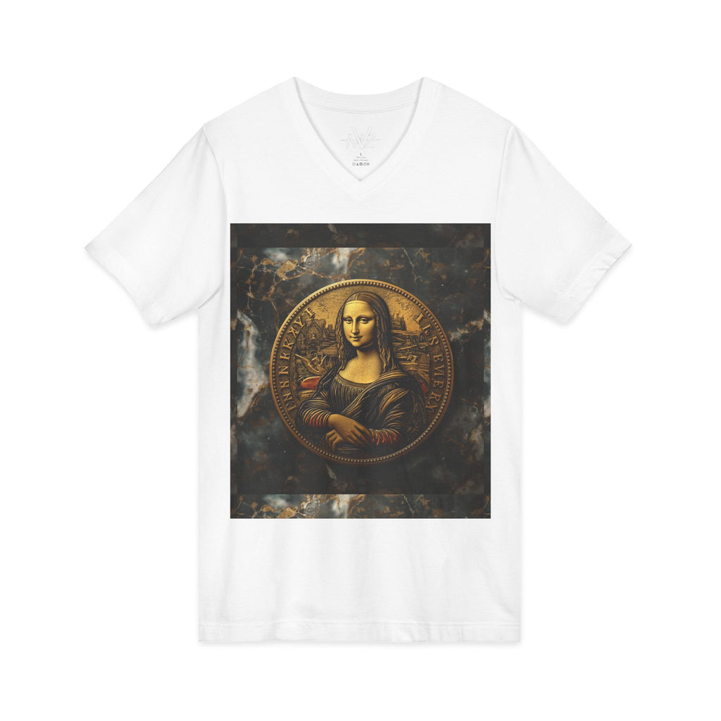 Mona Lisa Coin V-Neck T — VMuViZVintage