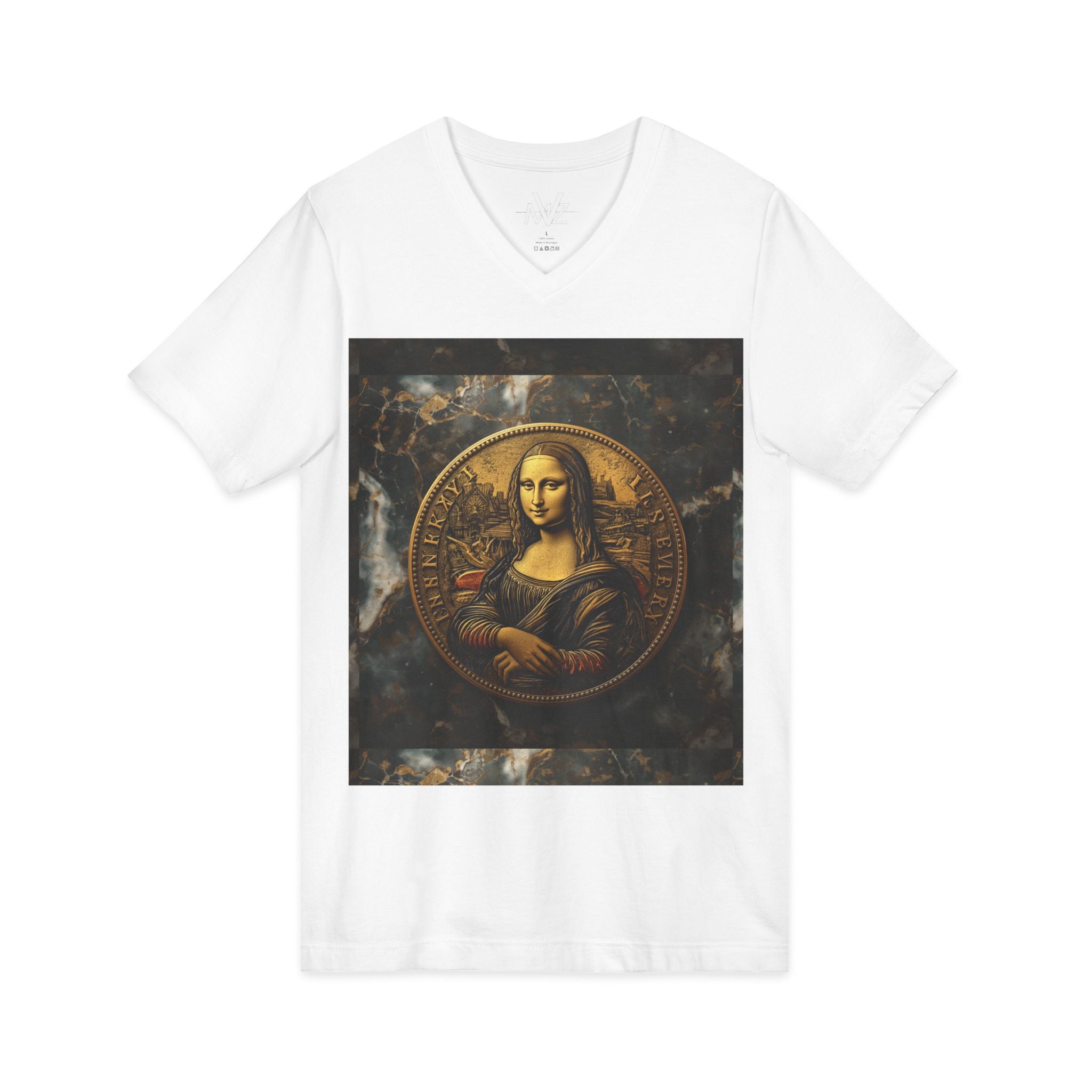 Mona Lisa Coin V-Neck T — VMuViZVintage
