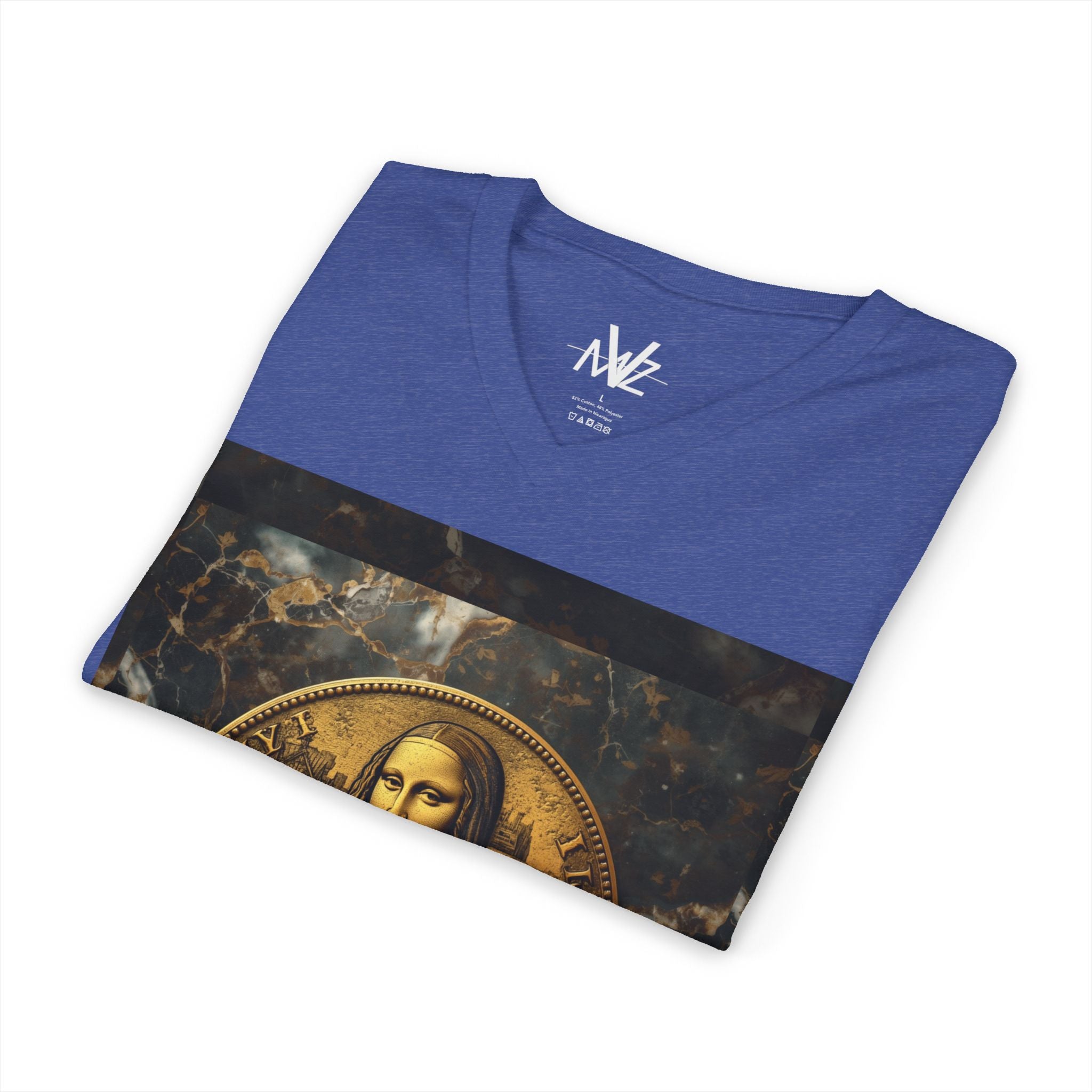 Mona Lisa Coin V-Neck T — VMuViZVintage