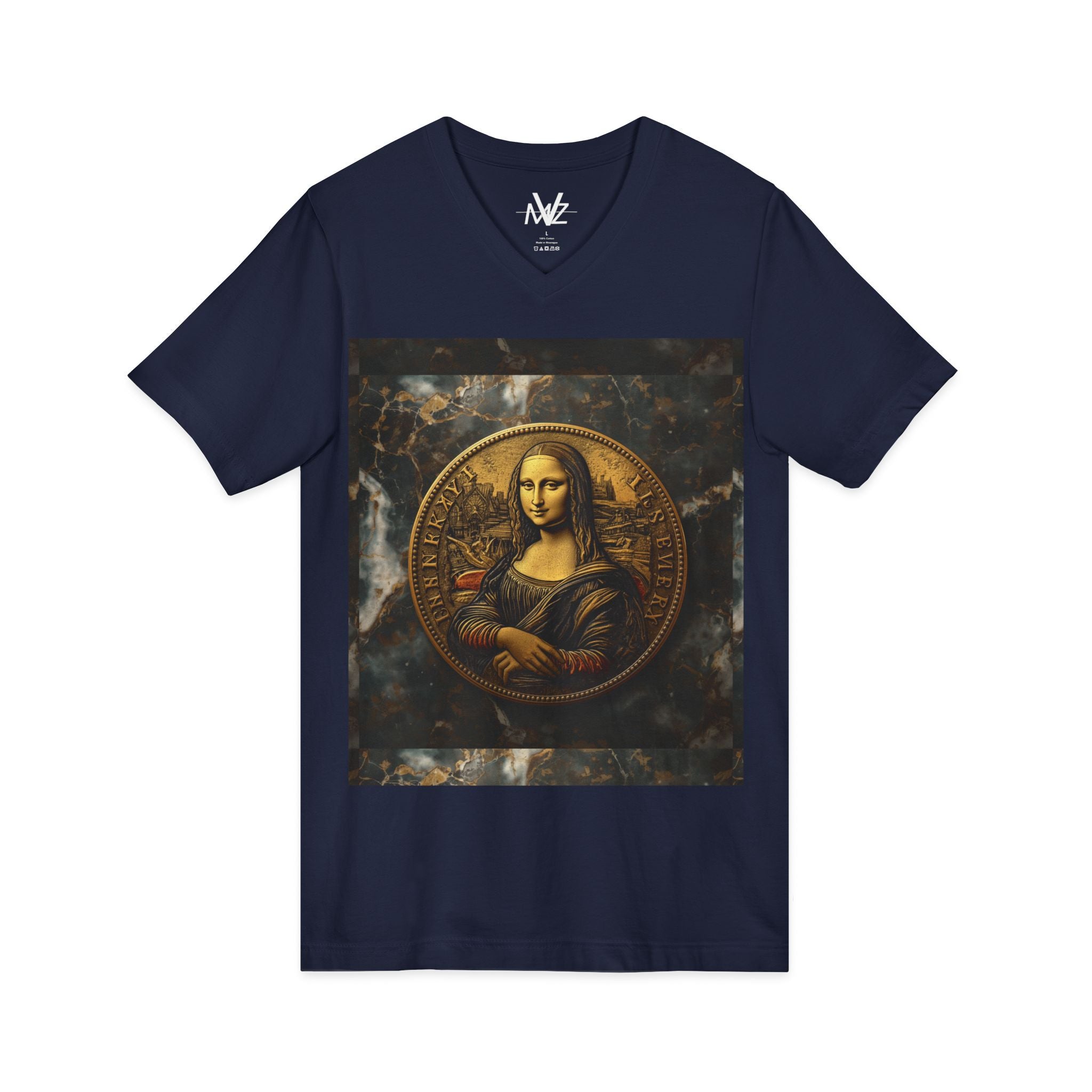 Mona Lisa Coin V-Neck T — VMuViZVintage