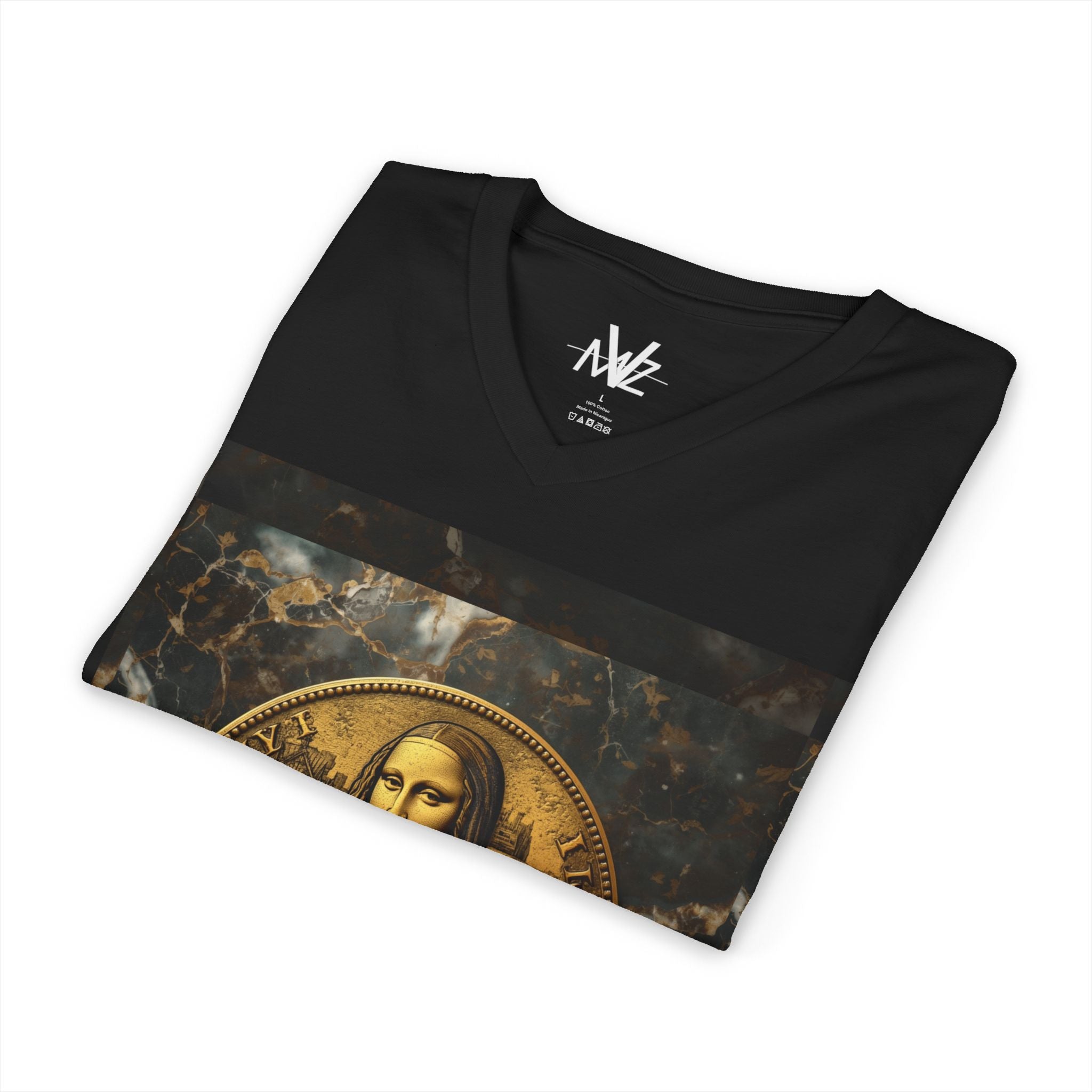 Mona Lisa Coin V-Neck T — VMuViZVintage