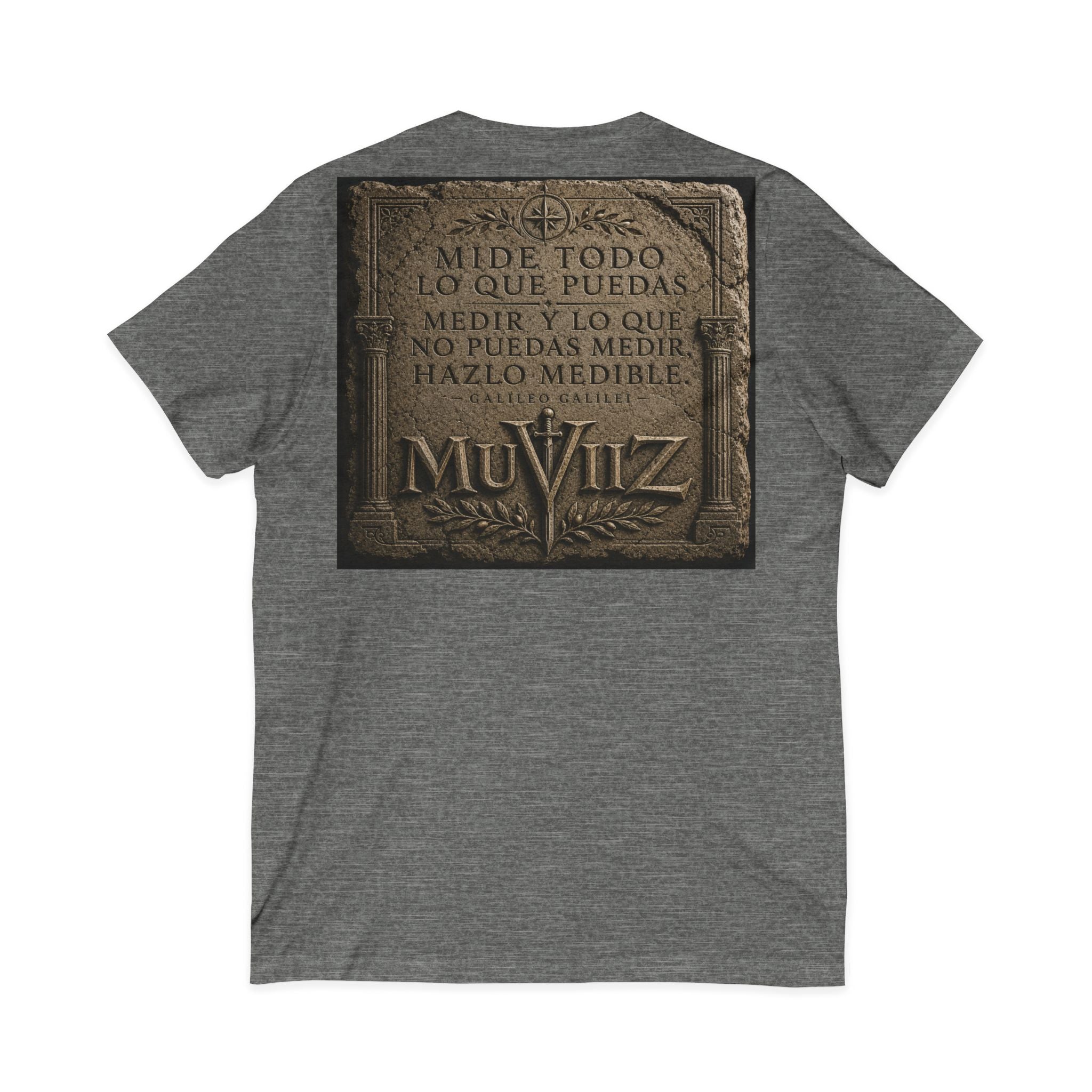 Medieval Fantasy V‑Neck Tee —frase galileo galil