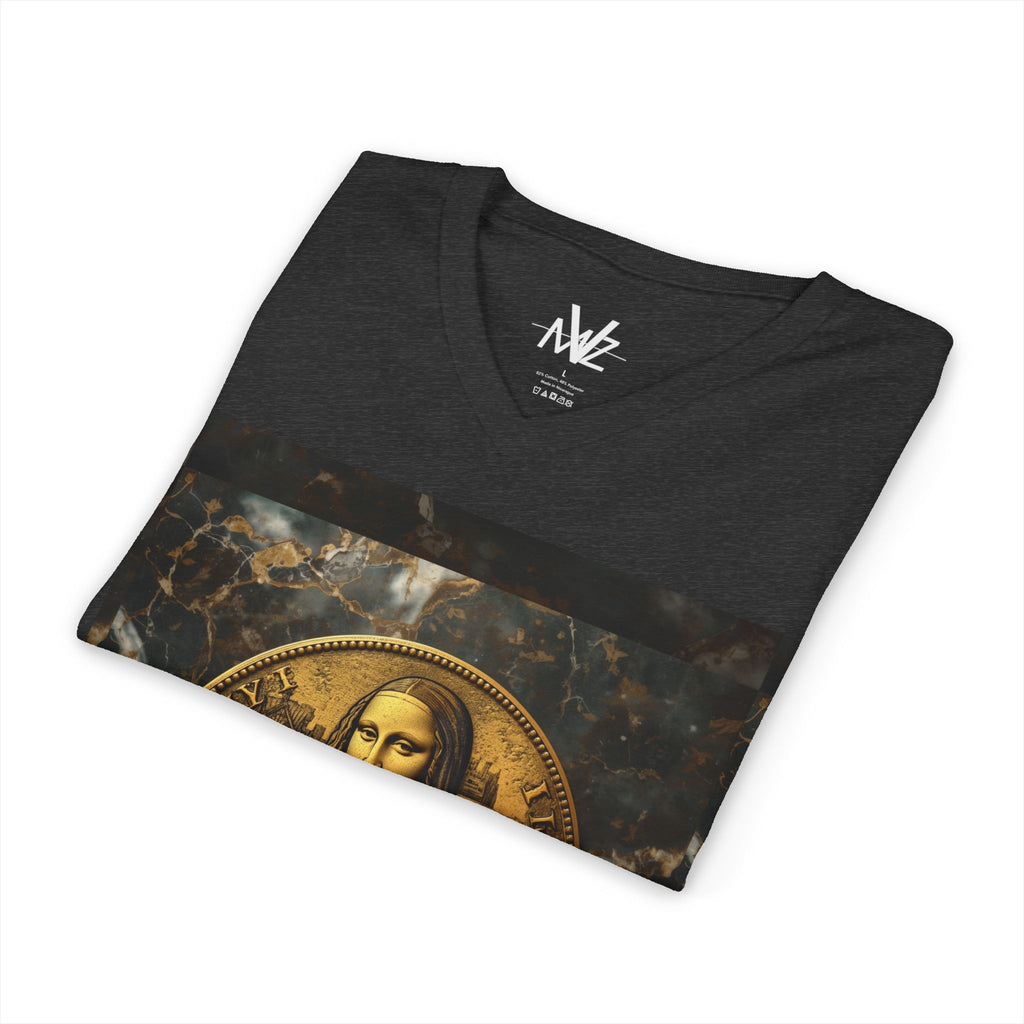 Mona Lisa Coin V-Neck T — VMuViZVintage