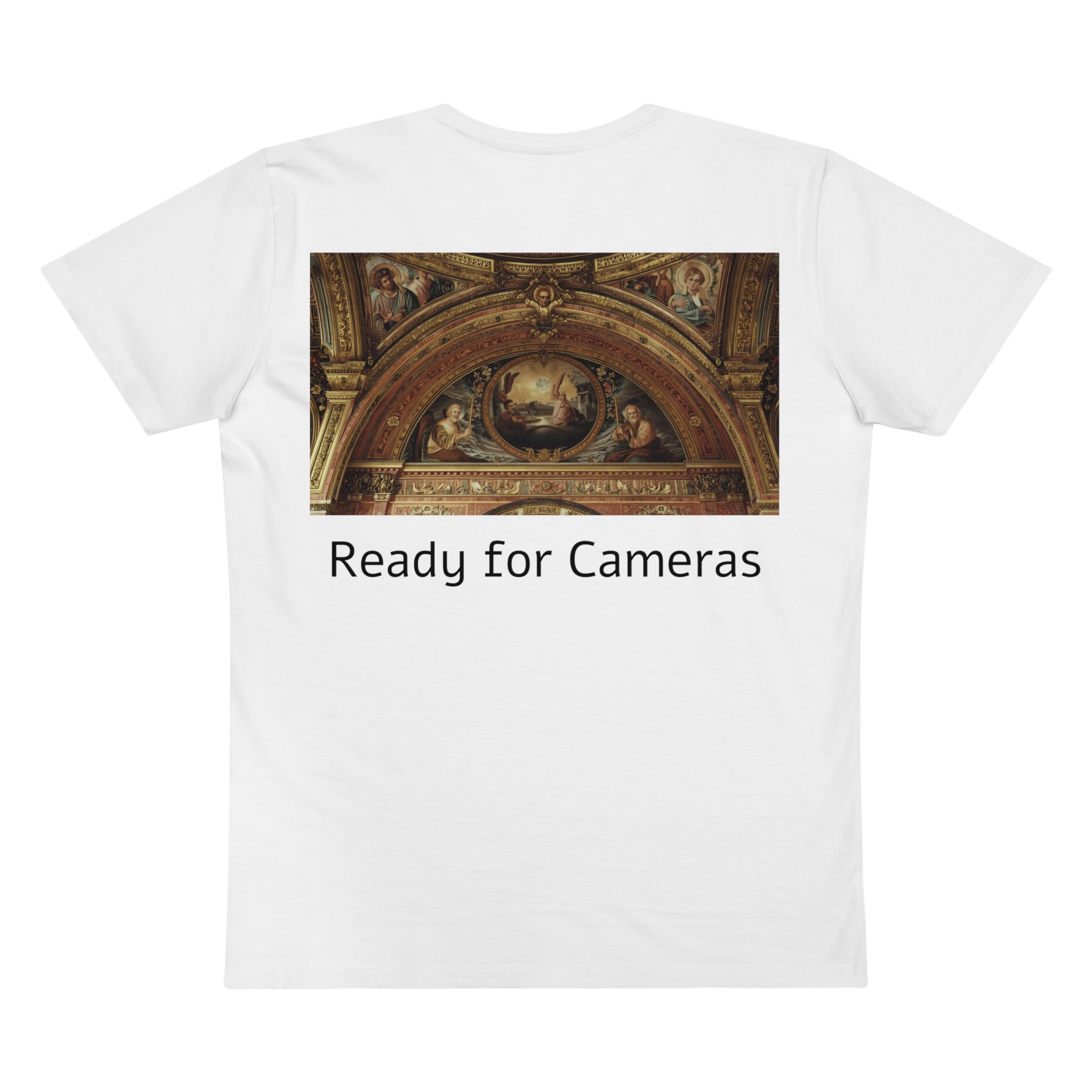 Presenter V-Neck T-Shirt — “Ready for Cameras” Film Logo Tee