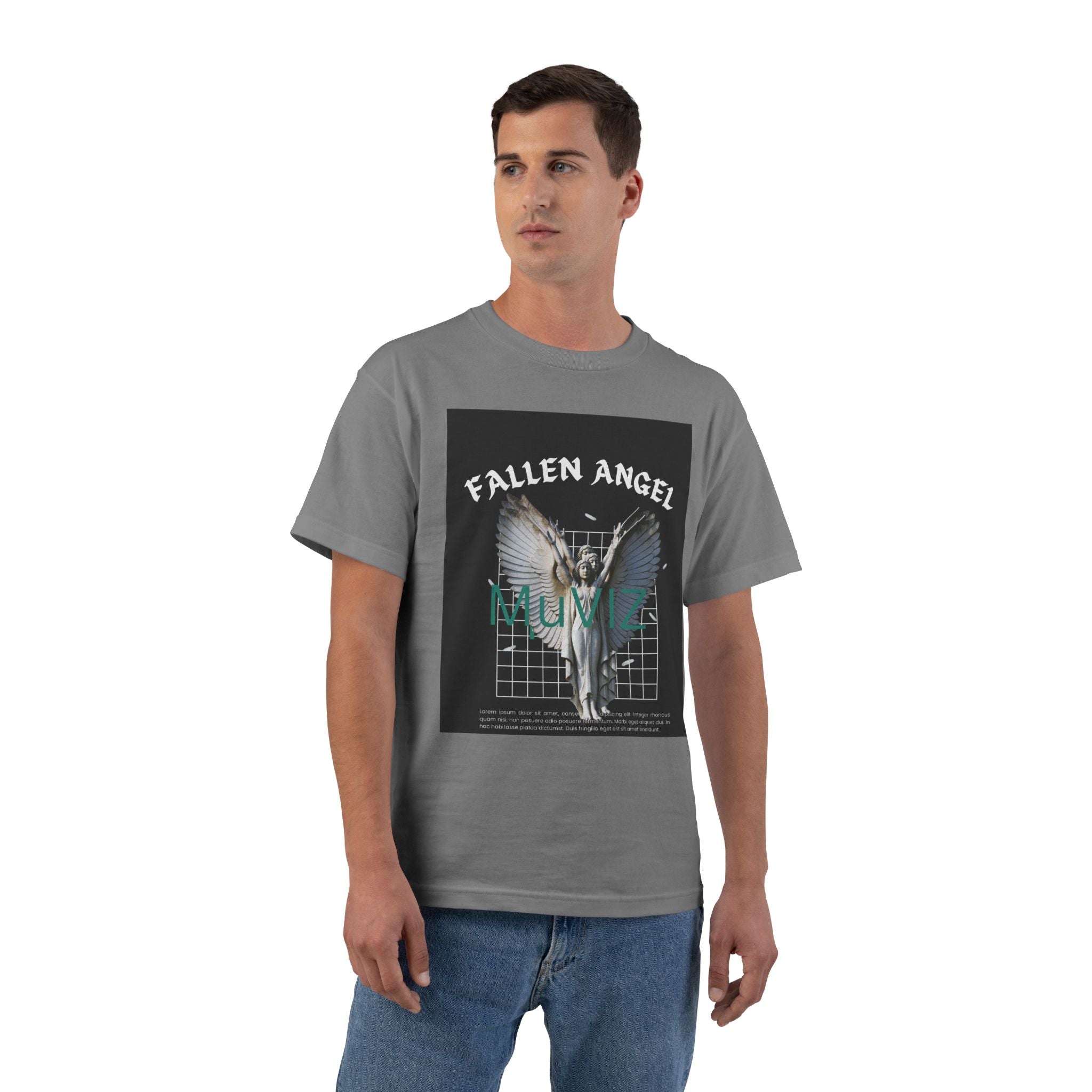 Fallen Angel Graphic T-Shirt — Gothic Winged Design