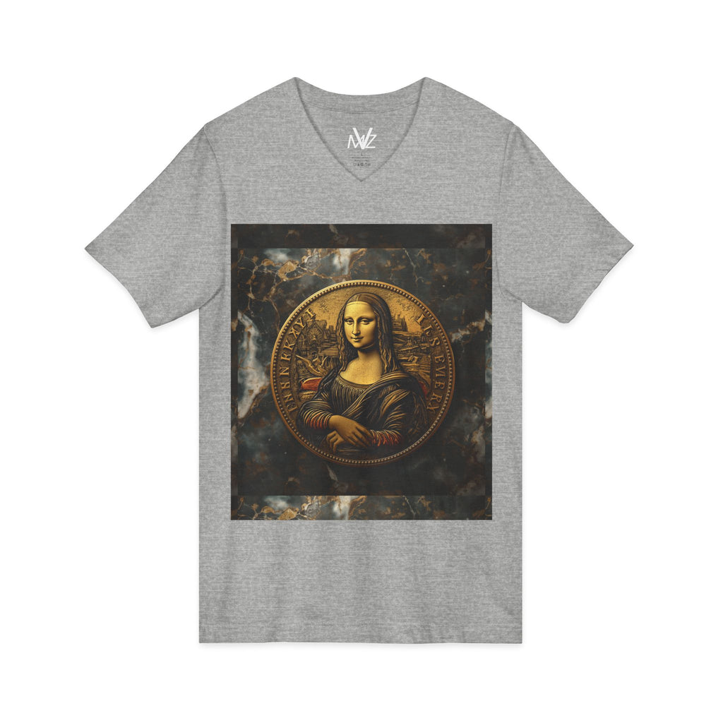 Mona Lisa Coin V-Neck T — VMuViZVintage