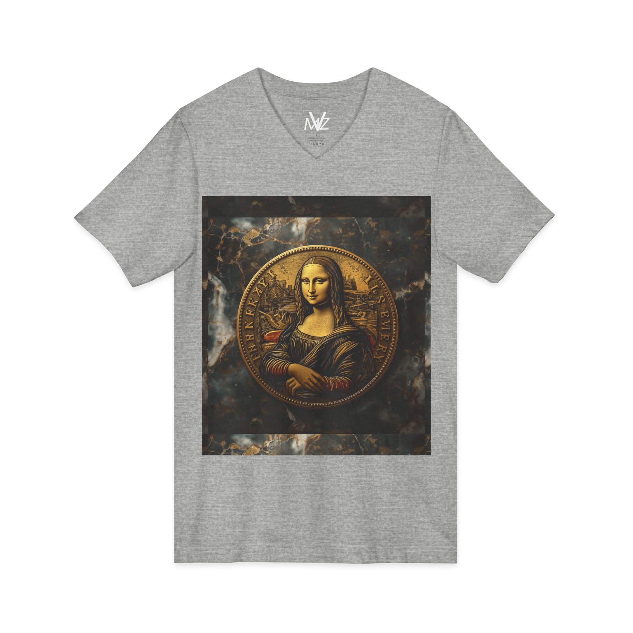 Mona Lisa Coin V-Neck T — VMuViZVintage