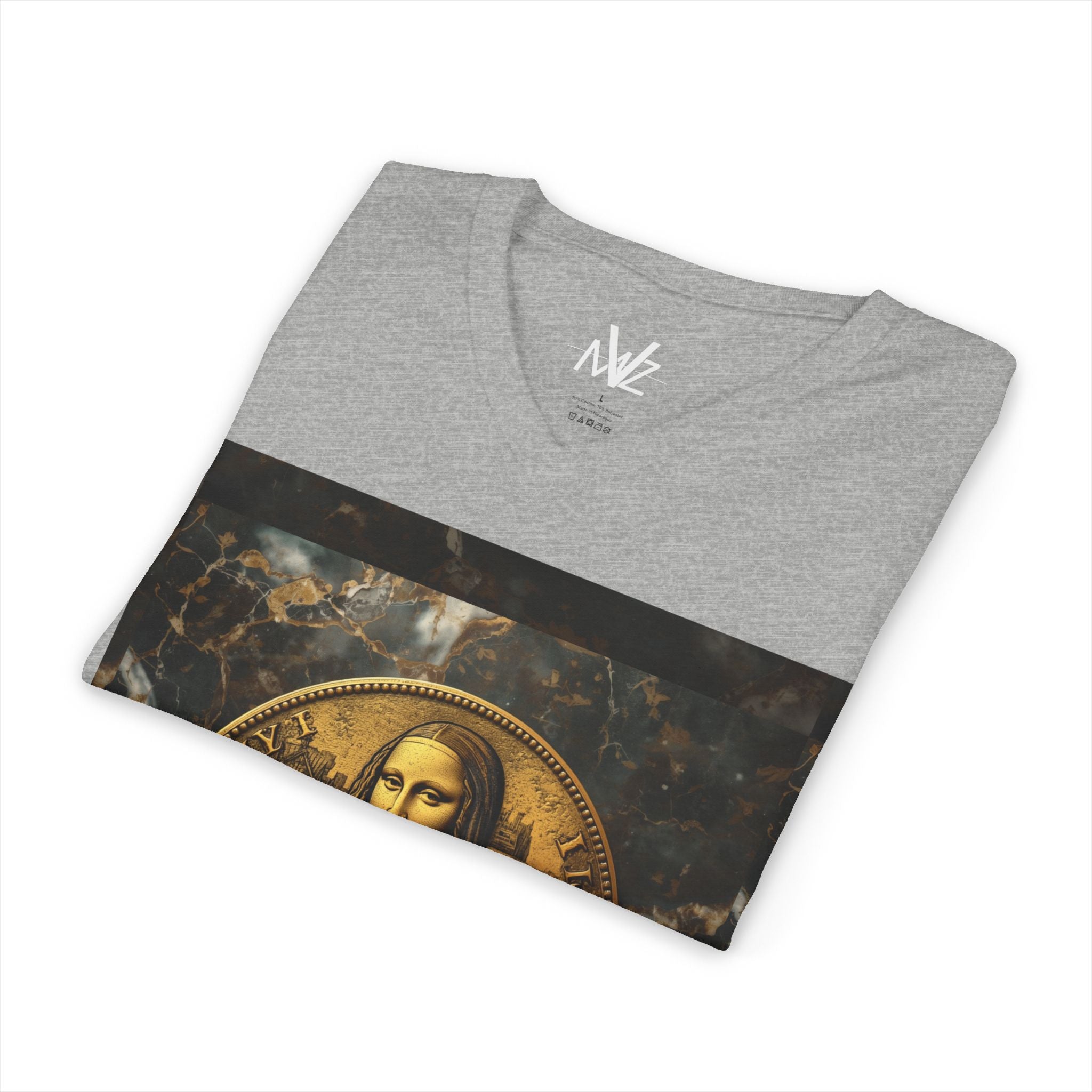Mona Lisa Coin V-Neck T — VMuViZVintage