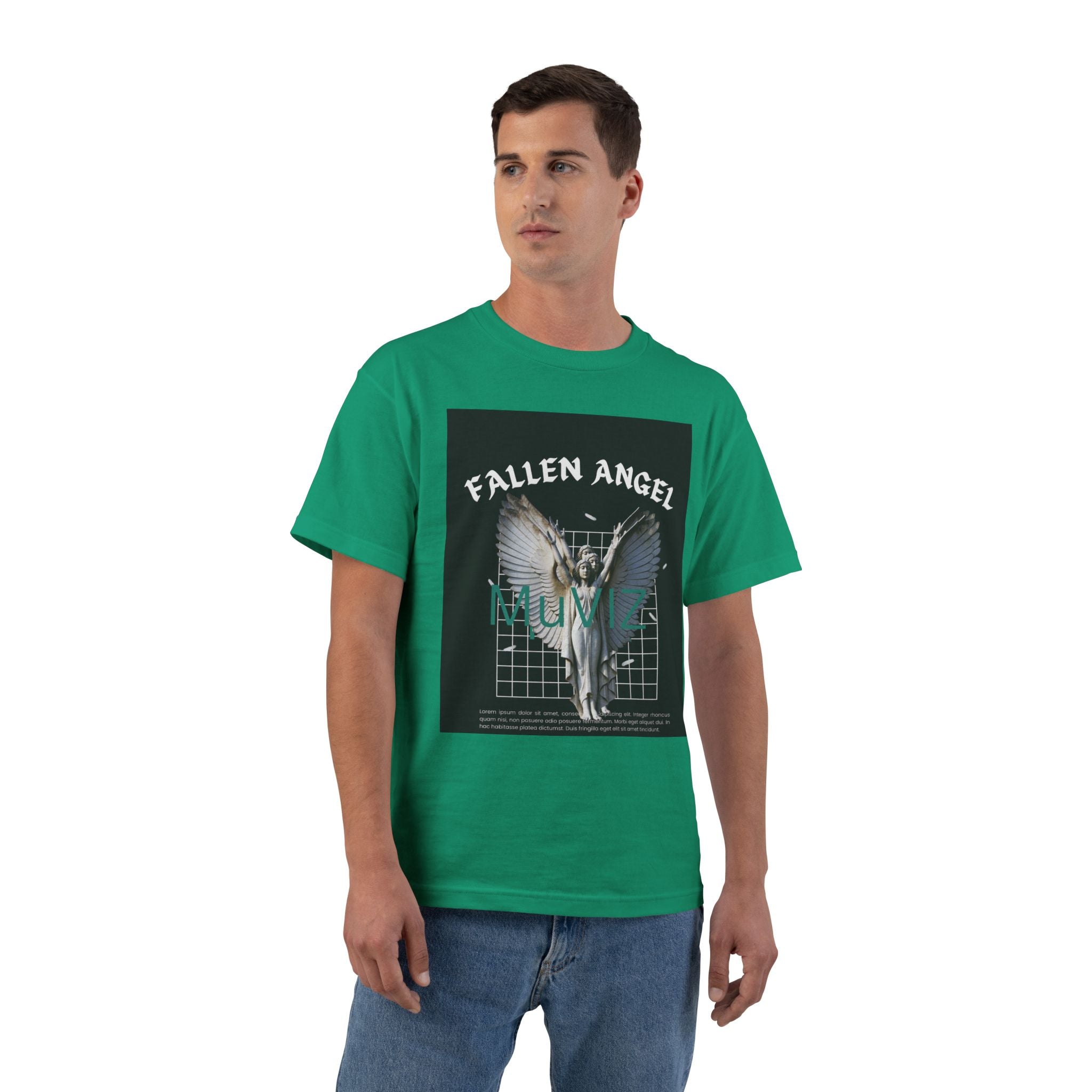 Fallen Angel Graphic T-Shirt — Gothic Winged Design