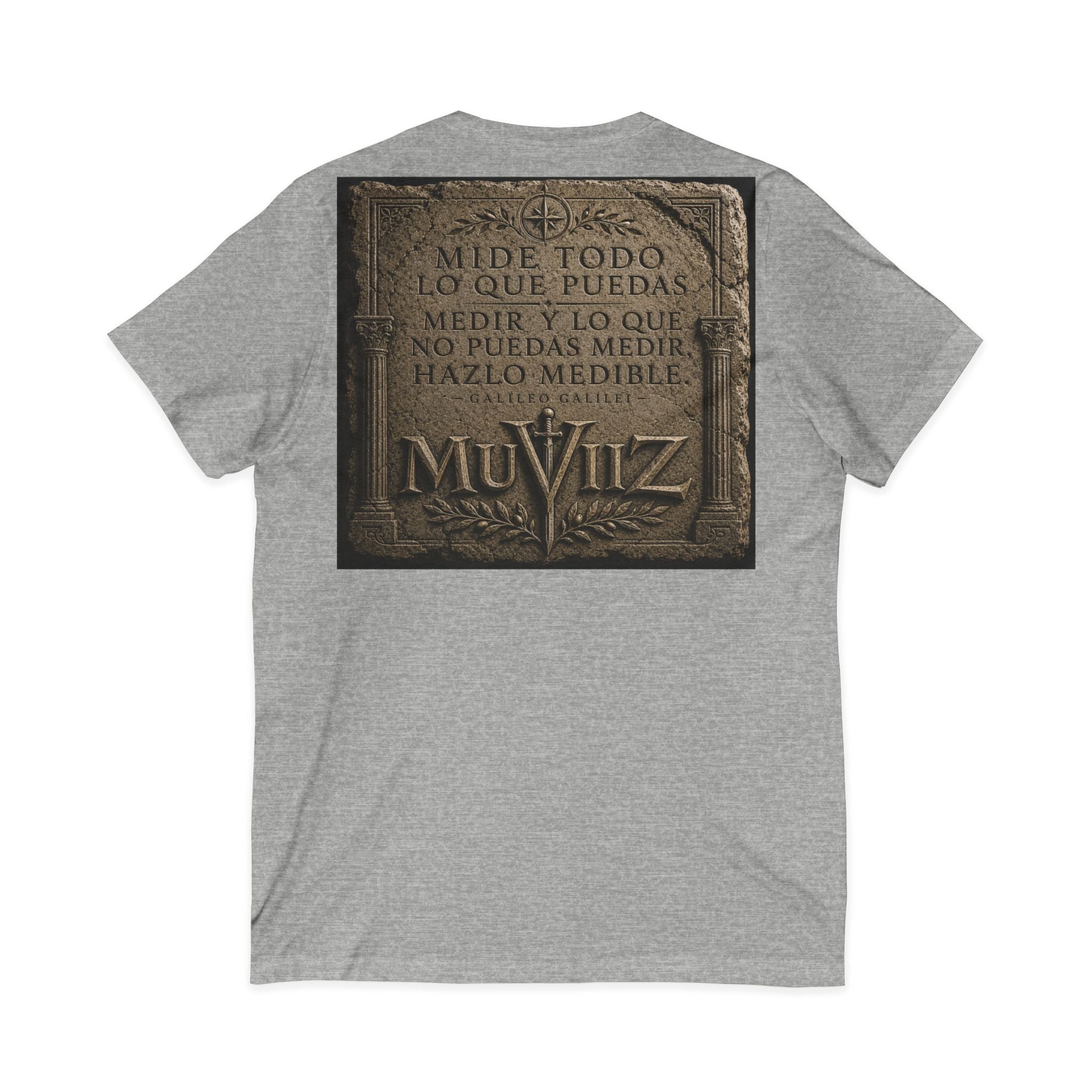 Medieval Fantasy V‑Neck Tee —frase galileo galil