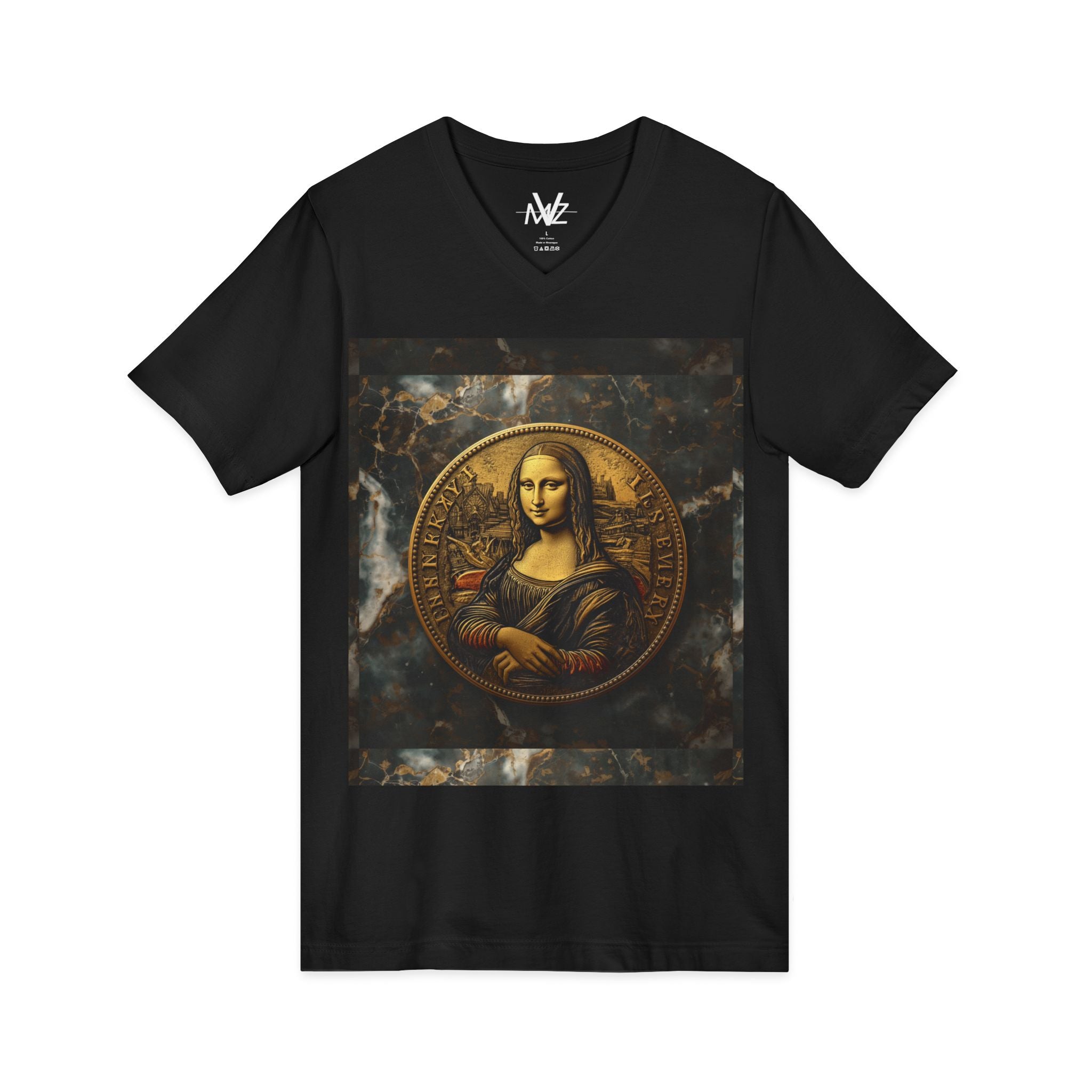 Mona Lisa Coin V-Neck T — VMuViZVintage
