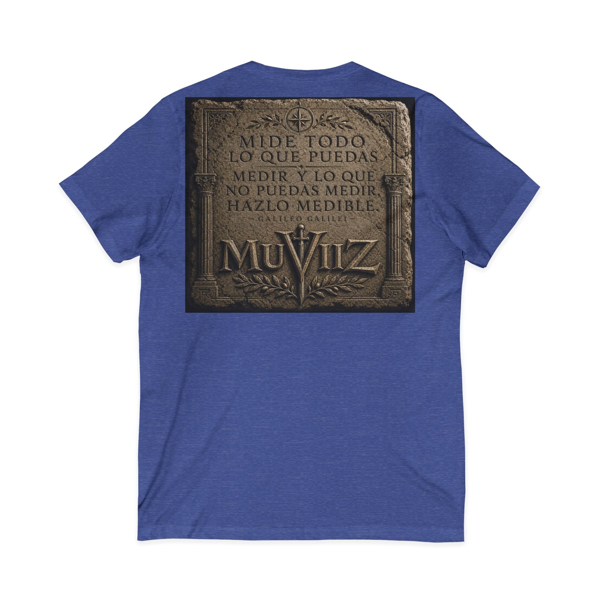 Medieval Fantasy V‑Neck Tee —frase galileo galil