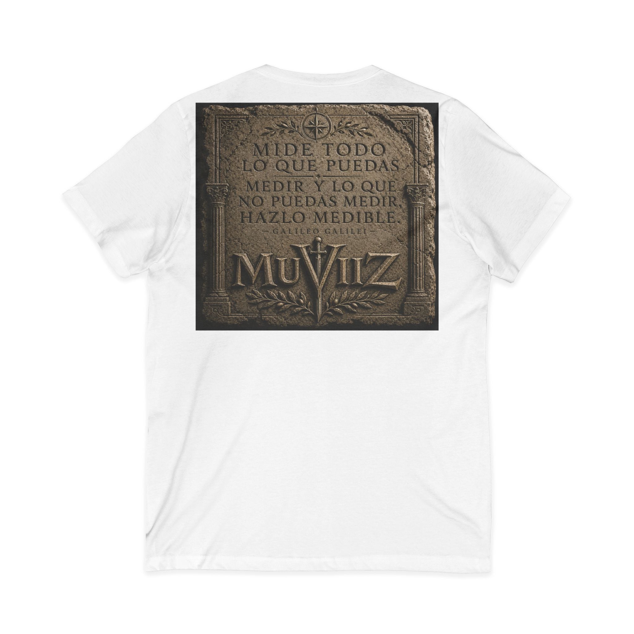 Medieval Fantasy V‑Neck Tee —frase galileo galil