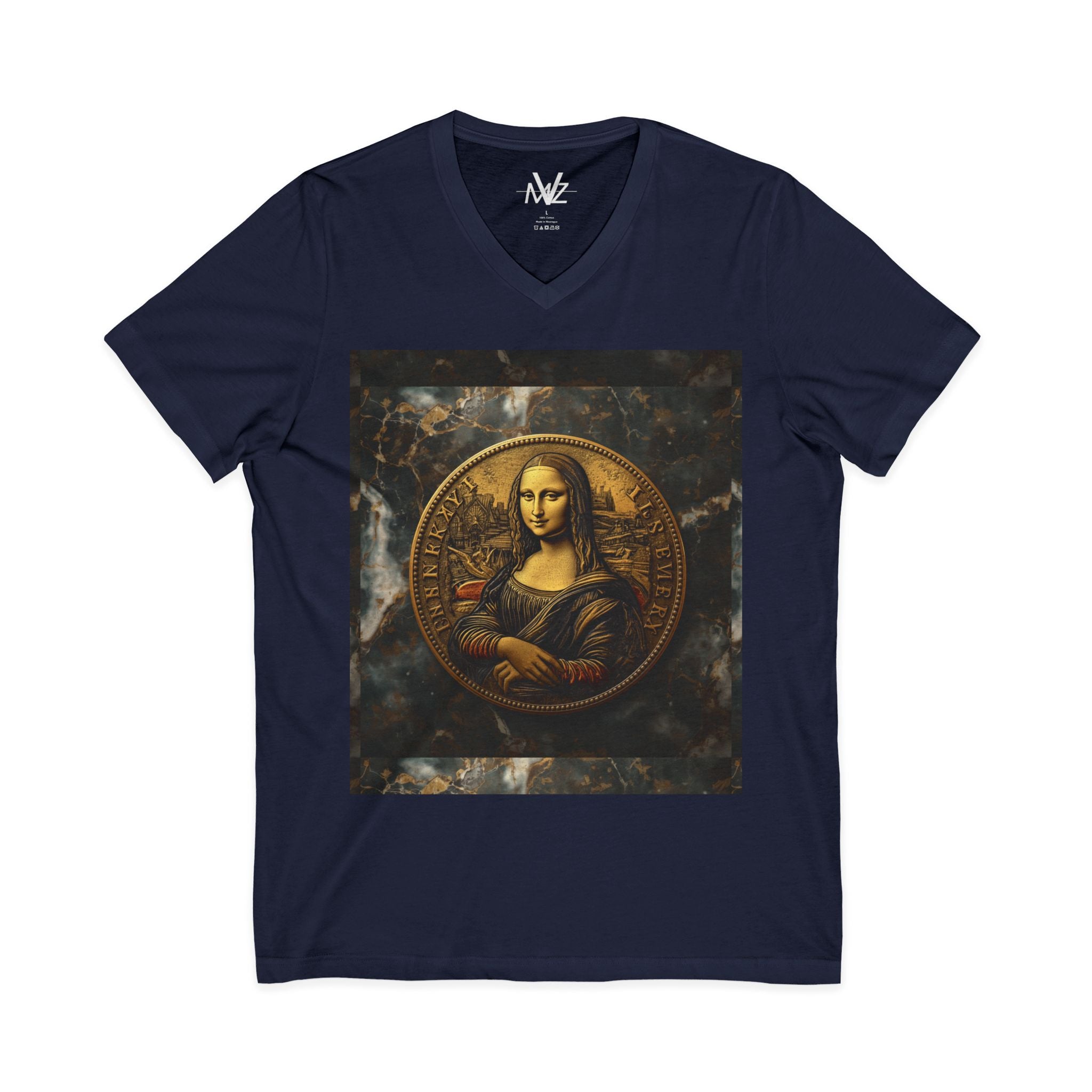 Mona Lisa Coin V-Neck T — VMuViZVintage