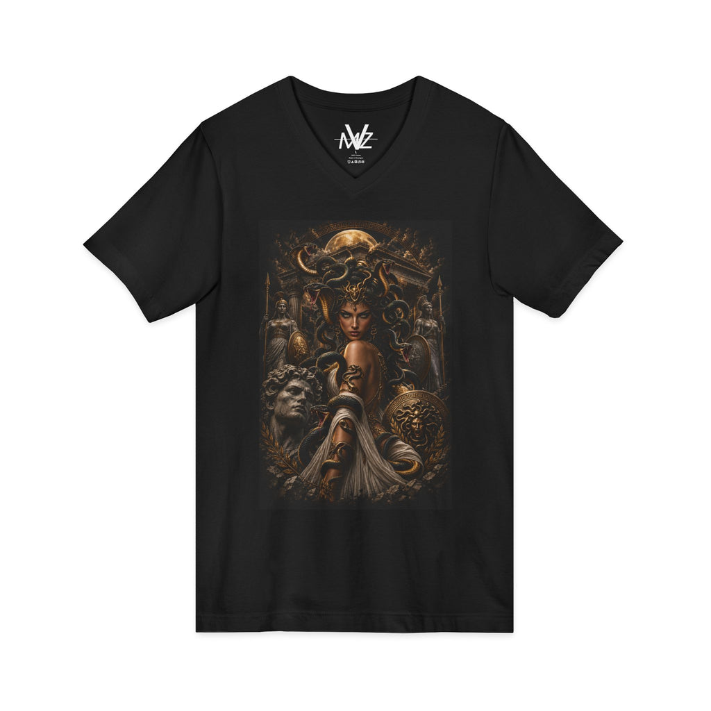 Medieval Fantasy V‑Neck Tee —frase galileo galil