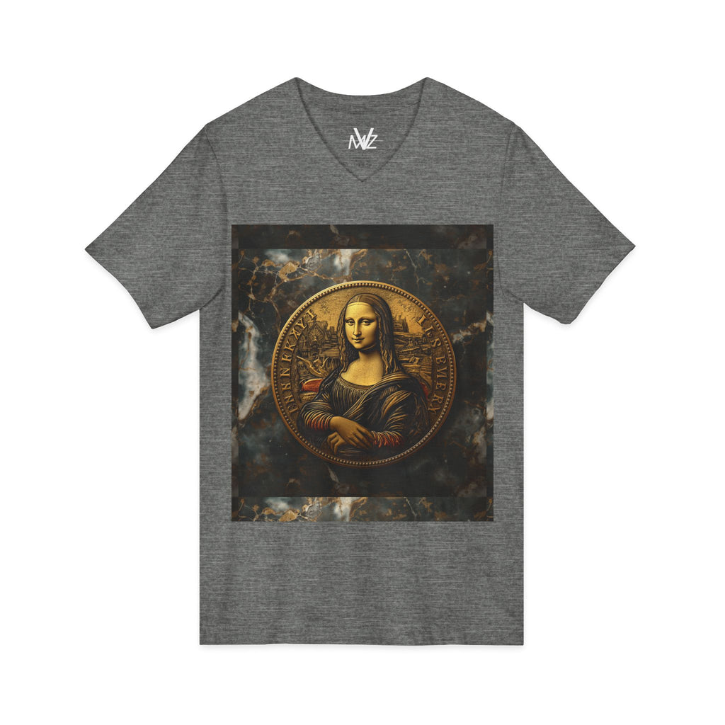 Mona Lisa Coin V-Neck T — VMuViZVintage