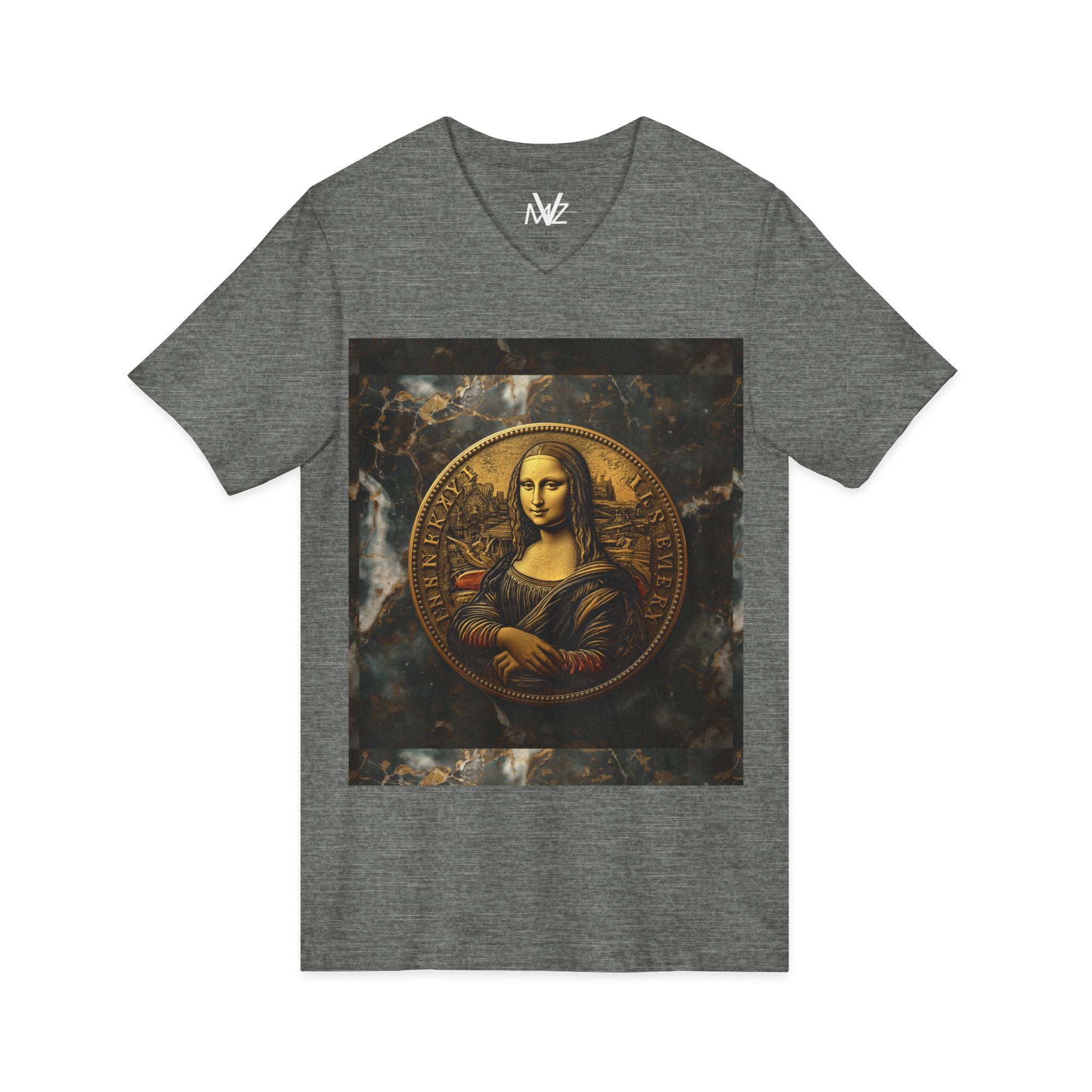 Mona Lisa Coin V-Neck T — VMuViZVintage