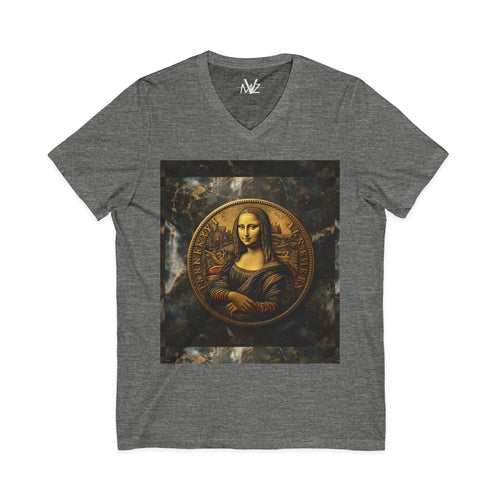 Mona Lisa Coin V-Neck T — VMuViZVintage