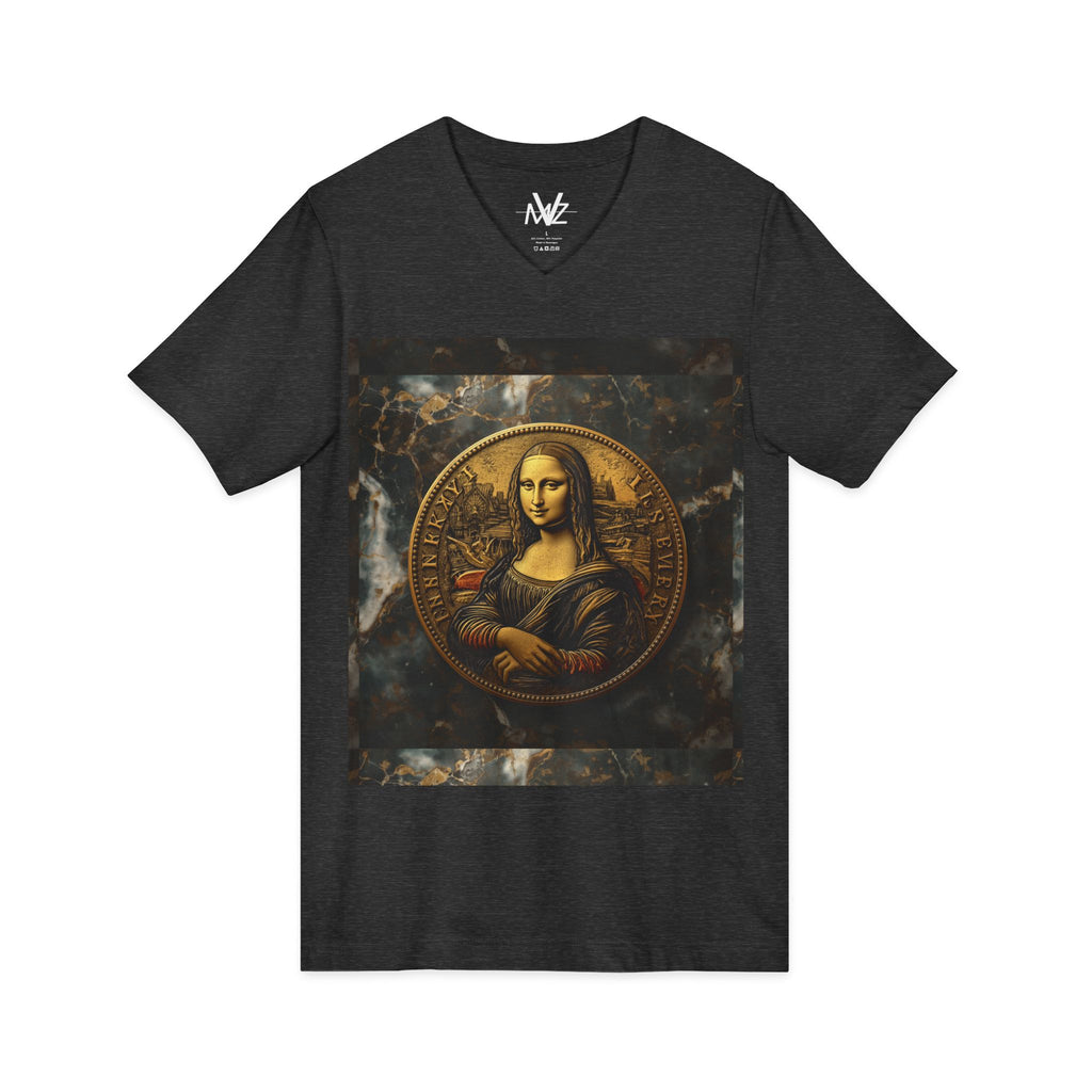 Mona Lisa Coin V-Neck T — VMuViZVintage
