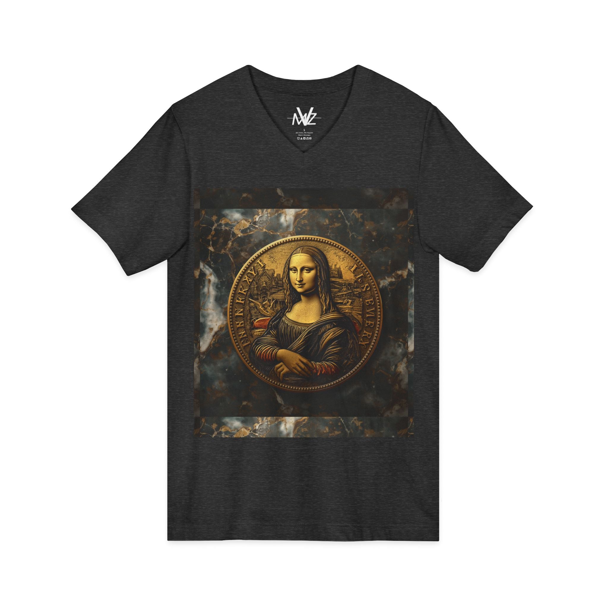 Mona Lisa Coin V-Neck T — VMuViZVintage