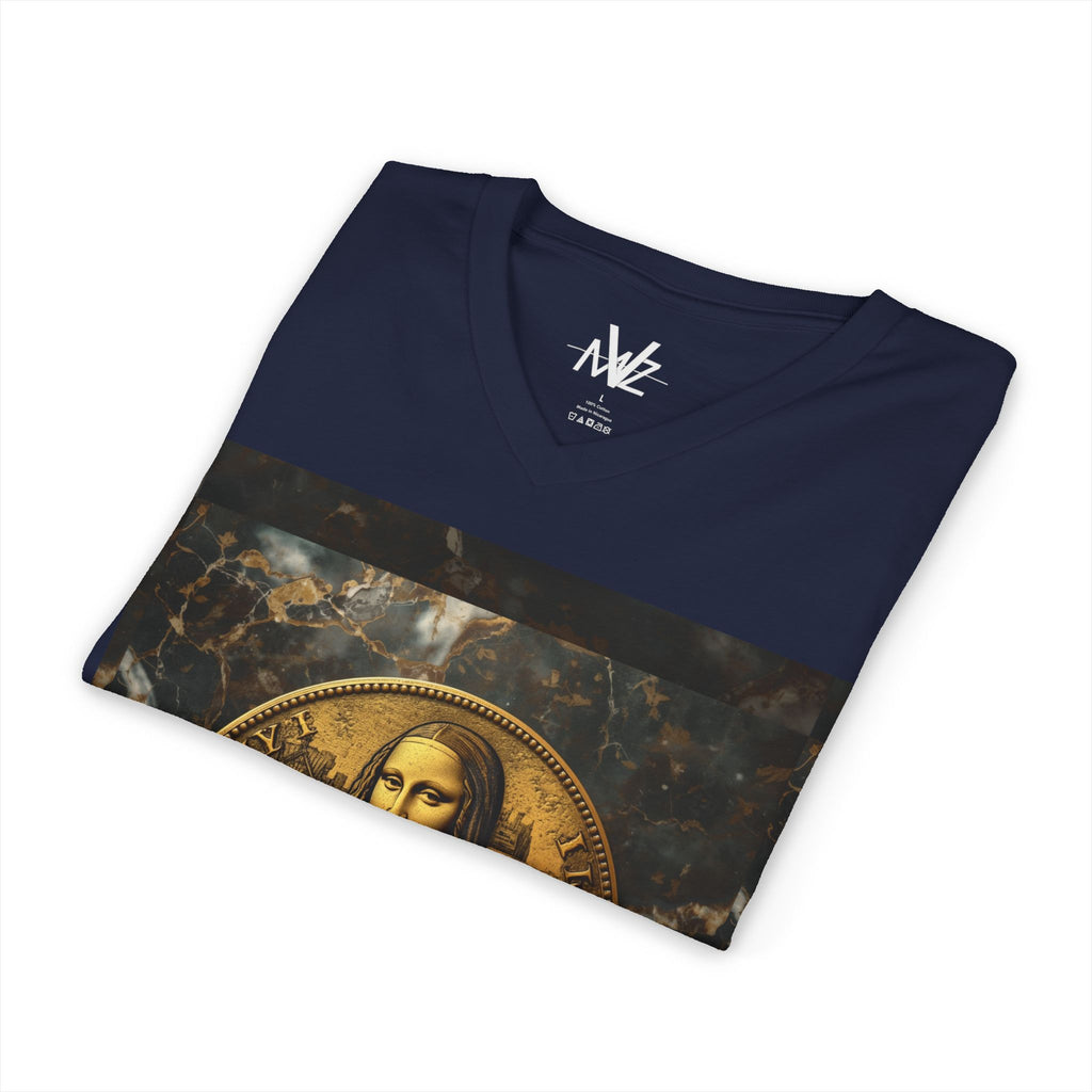 Mona Lisa Coin V-Neck T — VMuViZVintage