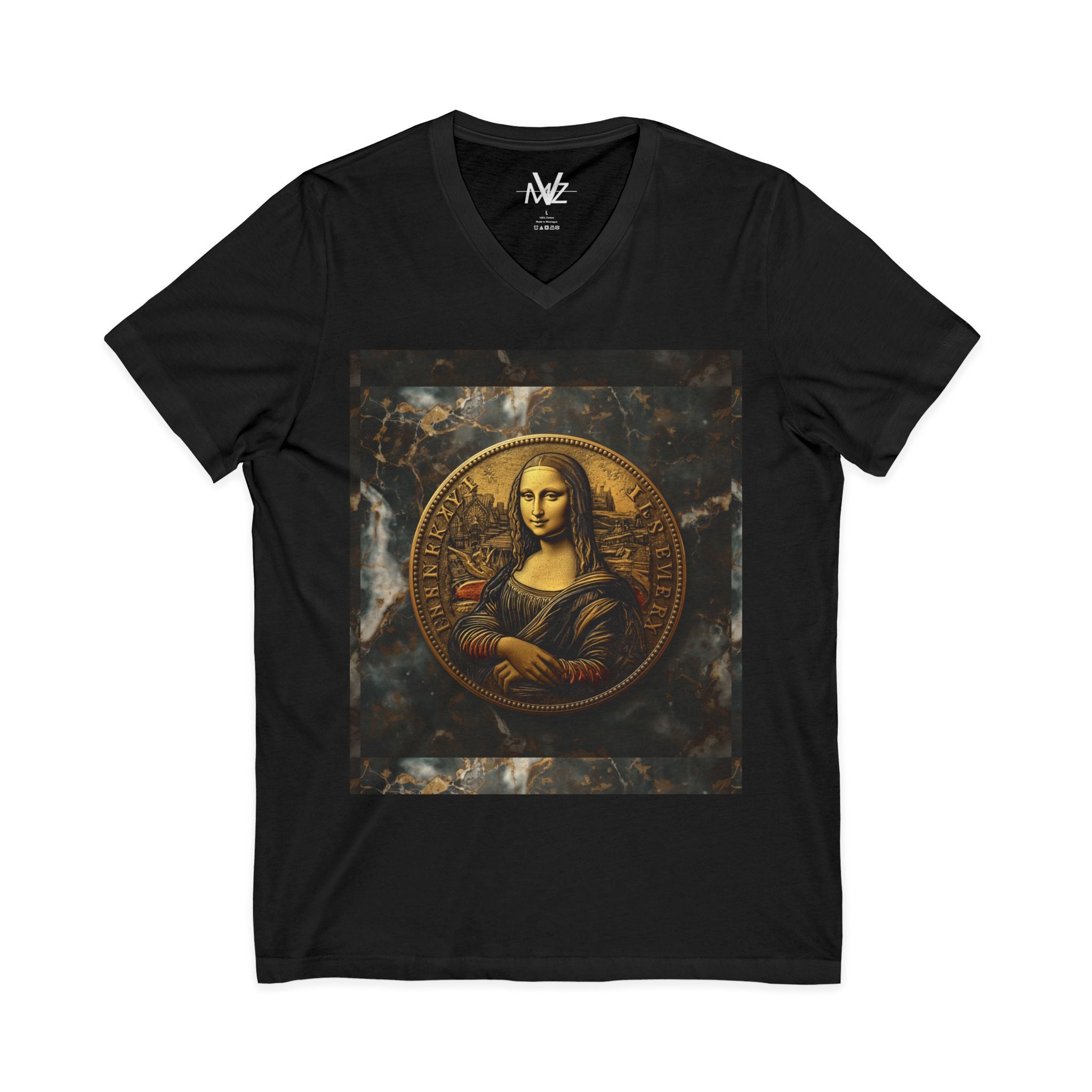 Mona Lisa Coin V-Neck T — VMuViZVintage