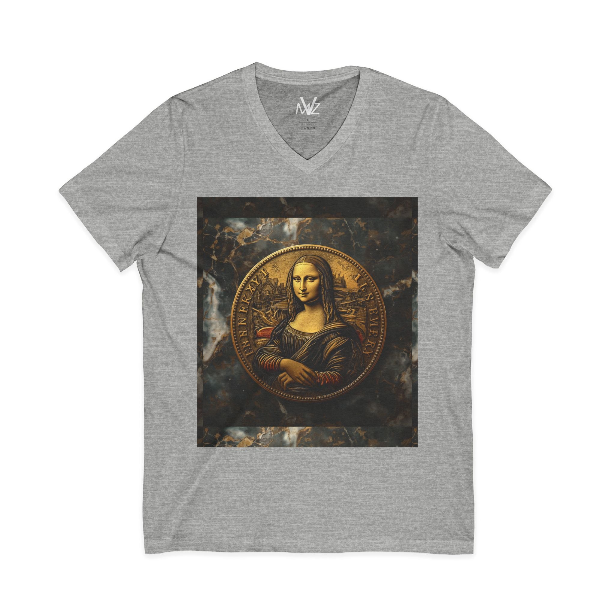 Mona Lisa Coin V-Neck T — VMuViZVintage